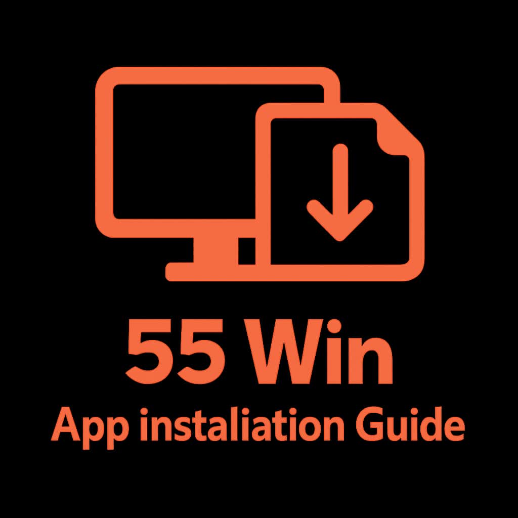 Icon for the 55 Win App Installation Guide.