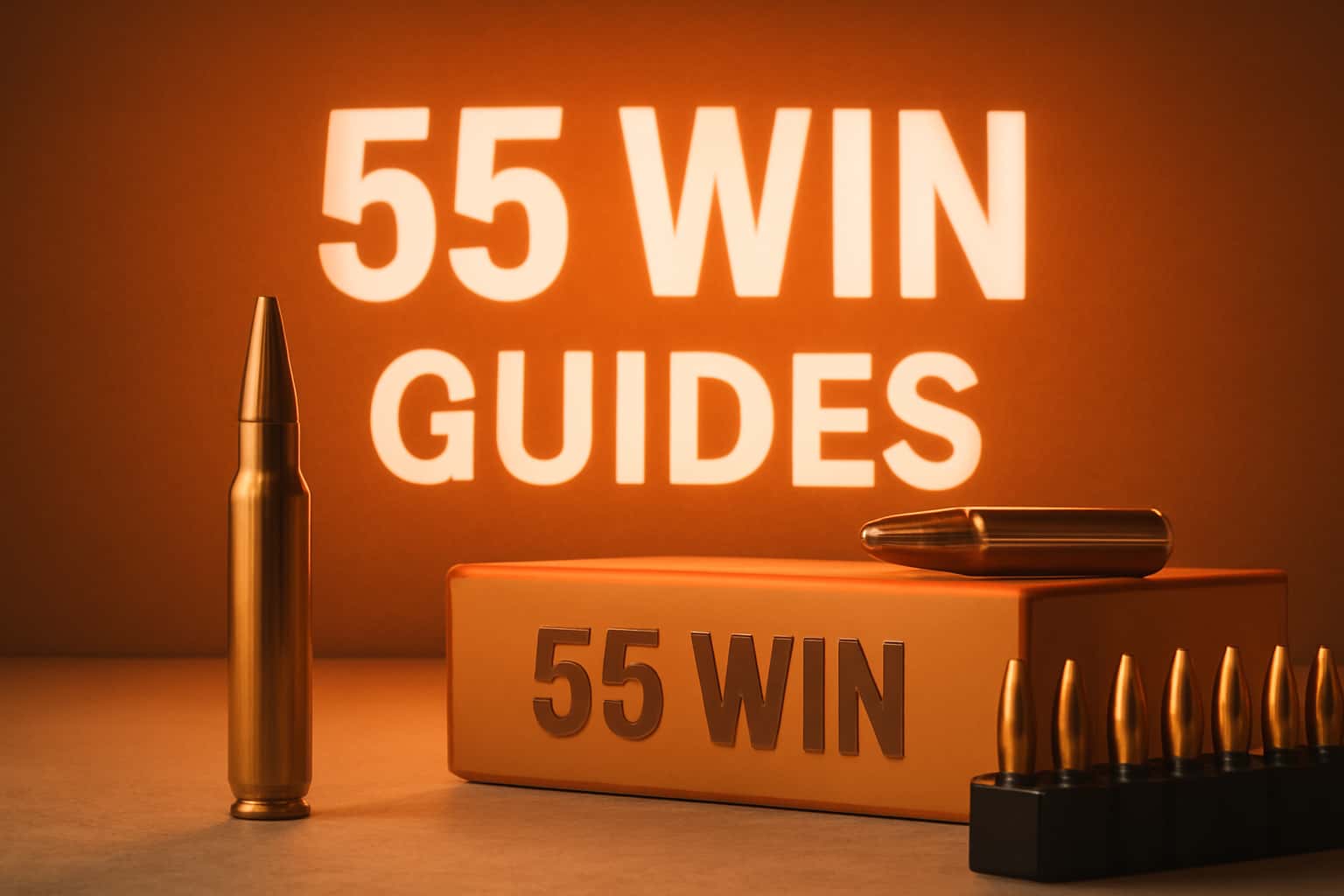 Informational scene about 55 Win Guides with prominent text.