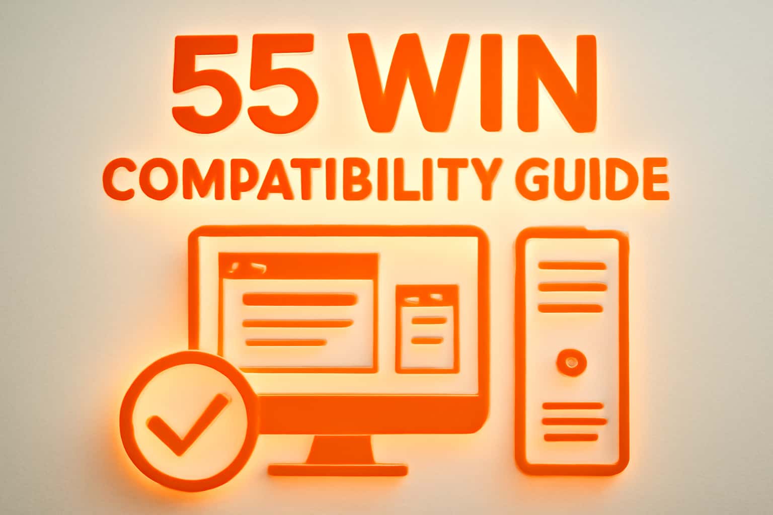 Illustration of 55 Win compatibility information.