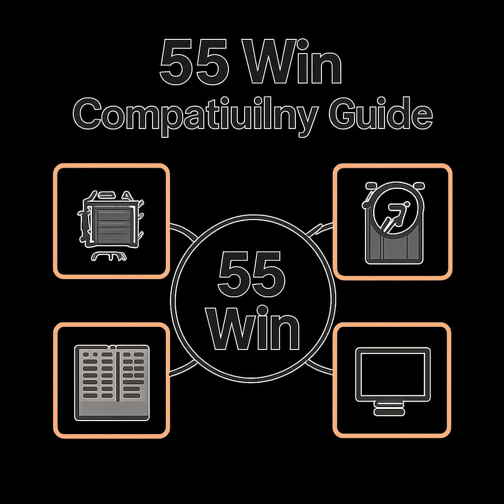 Diagram showing the compatibility requirements for 55 Win.