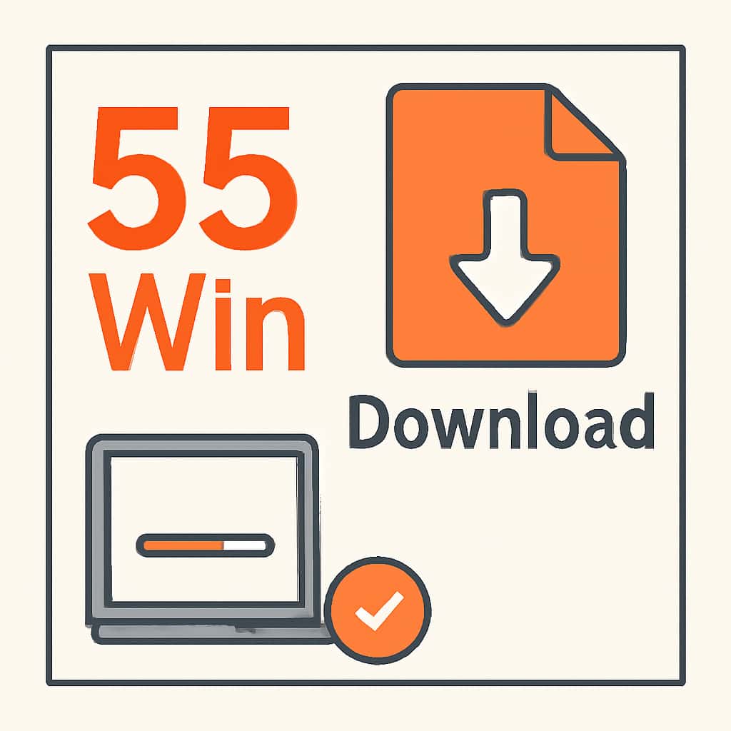 Diagram illustrating 55 Win Download process