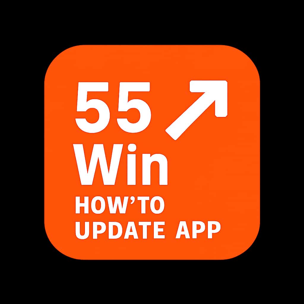 Icon representing the guide for updating the 55 Win app.