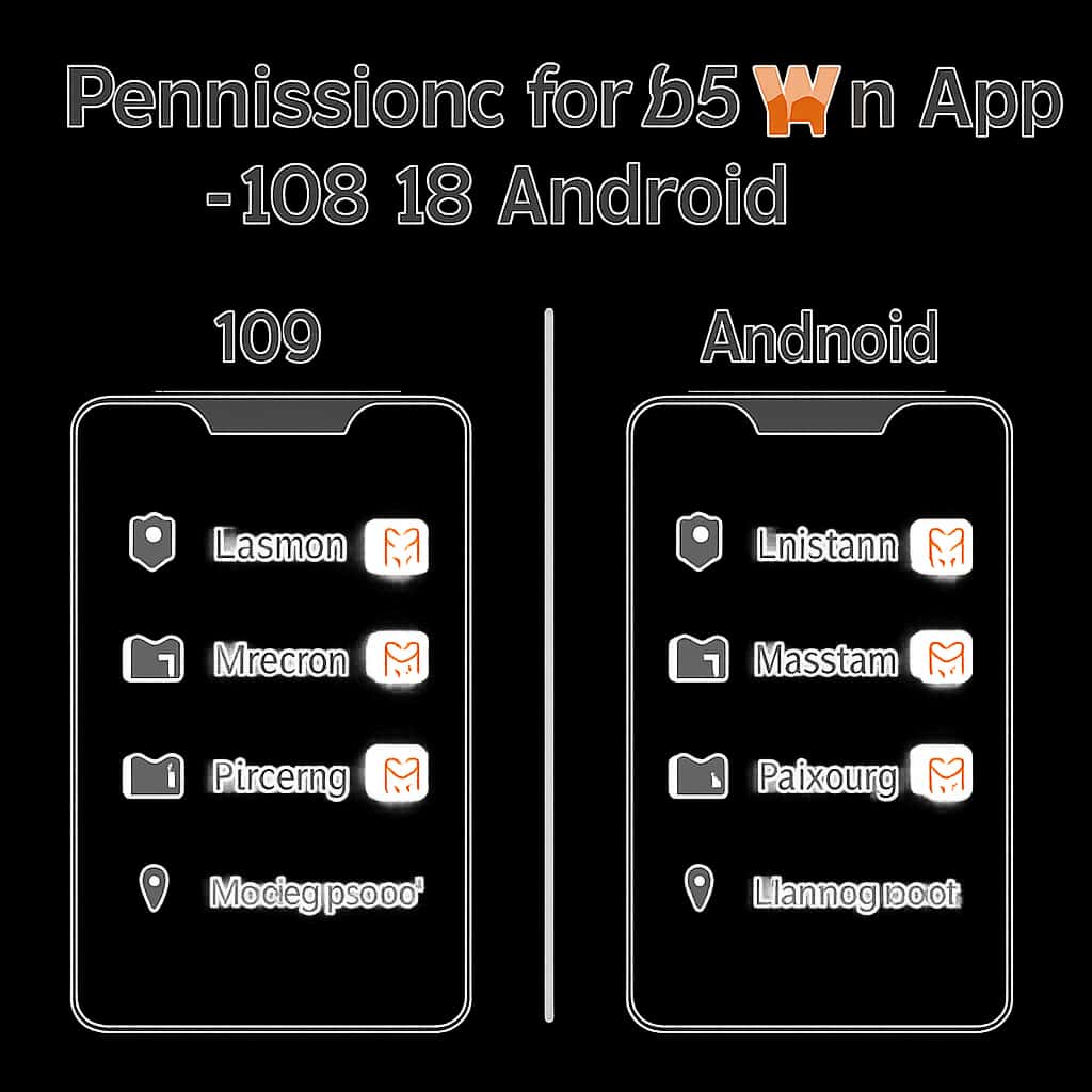 Diagram explaining permissions for 55 Win App.