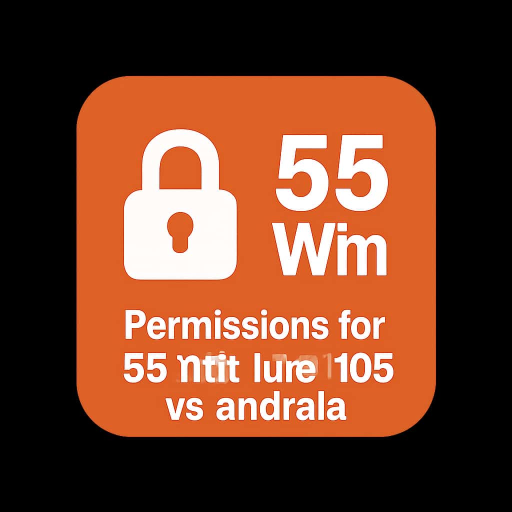 Badge icon for permissions related to 55 Win App.