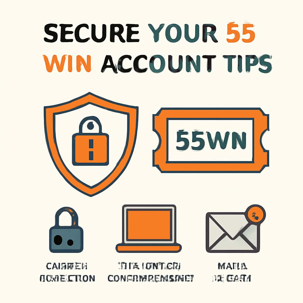 An educational illustration about securing a 55 Win account.