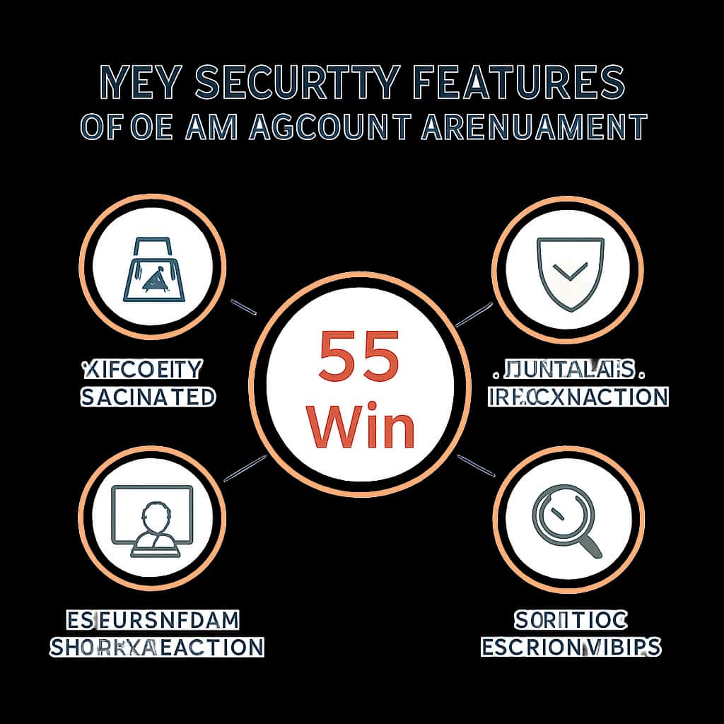 Diagram explaining security features for 55 Win.