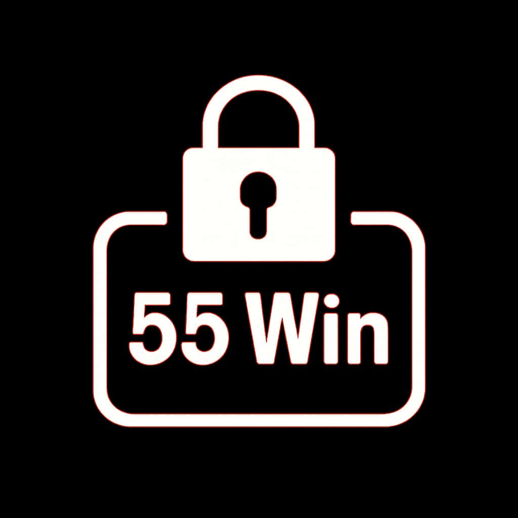Icon representing secure account management for 55 Win.