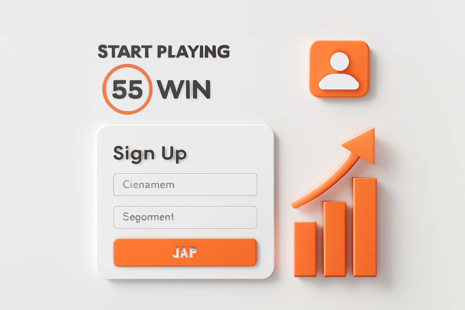 Start Playing 55 Win - Sign Up Interface